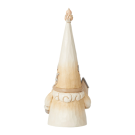 White Woodland Gnome with Birdhouse H18cm Jim Shore 6008866