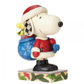 SNOOPY & WOODSTOCK Here Comes Snoopy Claus * H 26 cm Jim Shore 4057672 uit 2017