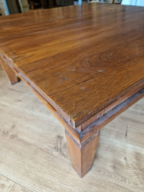 Tafel -Salontafel 100x100cm H45cm Massief teakhout