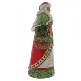 Christmas is Calling H 26cm Jim Shore 6004134 Santa, Kerstman retired , laatste exemplaren *