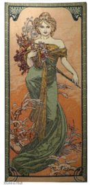 Alphonse Mucha Wandkleed gobelin geweven 100x46cm Lente