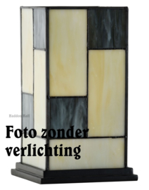 8132 *Tafellamp Tiffany H23cm Mondriaan