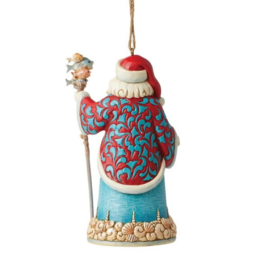 Coastal Santa with Scene Hanging Ornament H11cm Jim Shore 6013695 retired *