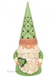 Irish Green Gnome Holding Shamrock H16cm Jim Shore 6008402 retired *