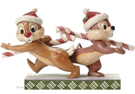 CHIP & DALE "Candy Cane Caper" H12cm Jim Shore Knabbel en Babbel 4051975  *