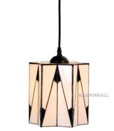 8406 Hanglamp Tiffany Ø20cm Textielsnoer French Art Deco
