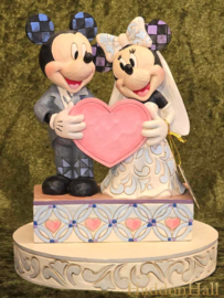 MICKEY & MINNIE "Two Souls, One Heart " H17cm + Jim Shore Base White Ø16cm