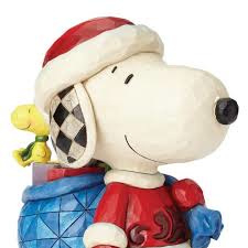 SNOOPY & WOODSTOCK Here Comes Snoopy Claus * H 26cm Jim Shore 4057672 uit 2017