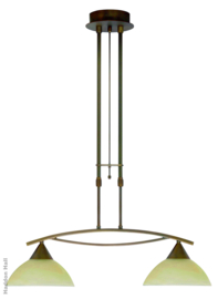 Hanglamp Palermo 2 lichts Donkerbronskleur