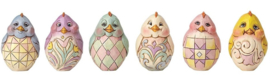 Set van 6 Heartwood Creek  Paaseieren Jim Shore 4056944 egg easteregg  retired * uit 2016