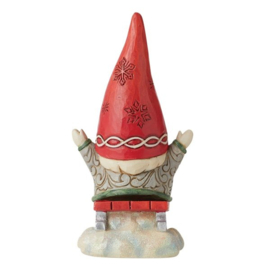 Gnome Skier & Gnome with Sled H16cm Set van 2 Jim Shore beelden retired *