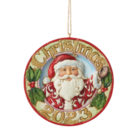Jolly Santa Dated Ornament 8 cm Jim Shore 6012978 retired *