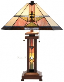 5781 Tafellamp Tiffany H70cm 48x48cm Verlichting in de voet Schuitema