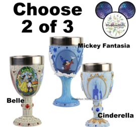 Goblets - Kies 2 van 3 - Belle - Mickey - Cinderella - Disney Showcase