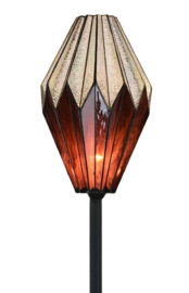 8158 * Vloerlamp Vierkant H185cm met Tiffany kap Ø28cm Origami