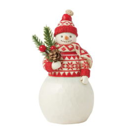 Nordicl Nöel Snowman "An Evergreen Twist" H16cm Jim Shore 6017045