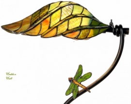 5507 * Bureaulamp H45cmmet Tiffany kap en Libelle