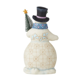 Snowman with Tree H24cm Jim Shore 6011160 retired, laatste exemplaren *