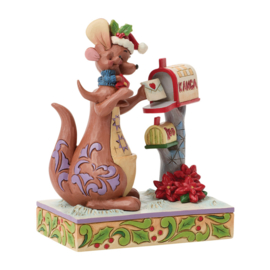 Kanga & Roo "Roo's Holiday Wish H13,5cm + BASE COLOR Ø16cm Jim Shore 6018707 PREORDER