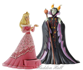 Aurora "Treasure Keeper" & Maleficent "Candy Curse" Set van 2 Jim Shore figurines, retired *