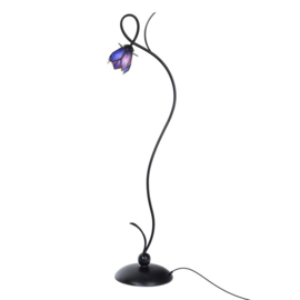 8188 * Vloerlamp Lovely H145cm met Tiffany kap Ø13cm Blue Lotus