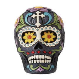 Day of the Dead Dod Black Mini Skull H8,5cm Jim Shore 6012754 op voorraad