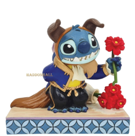 Stitch Beast - Beauty and the Stitch H 14 cm + BASE COLOR  Ø22cm  Jim Shore 6016598 in stock now