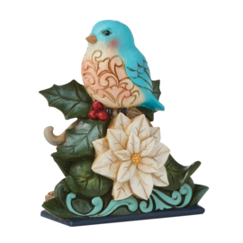 Winter Wonderland Blue Bird on Branch H13cm Jim Shore 6009484
