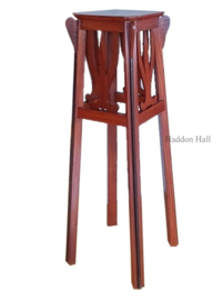 Plantentafel Jugendstil H95cm  "Hector" Massief Teakhout Mahoniekleur