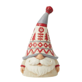Nordic Noel Gnome in White Sweter H15,5cm Jim Shore 6012952 *