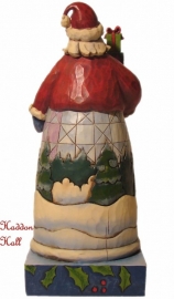 "Holiday Gifts" Santa with gifts H18cm Jim Shore Kerstman uit 2008 retired *