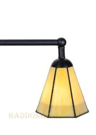 8199 Hanglamp Zwart B90cm met 2 Tiffany kappen Ø15cm Narcissus