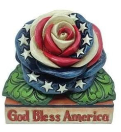 Patriotic Rose H7 Jim Shore 6012432 * retired