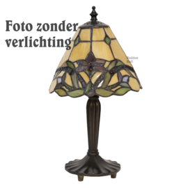 5991 * Tafellamp Zwart H36cm met Tiffany kap Ø20cm Norman