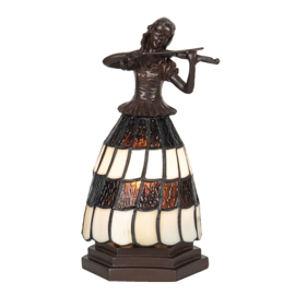 6047 * Tiffany lamp H26cm "Lady Playing Violin"