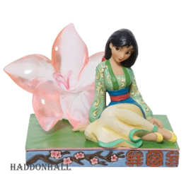 Mulan with Cherry Blossom , Ariel with Shell & Belle with Rose - Set van 3 Jim Shore beelden * 