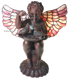 6049 Tiffany lamp H33cm "Angelus cum Avidus"