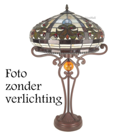 6142 * Tafellamp Tiffany H72cm Ø42cm Amanita Red
