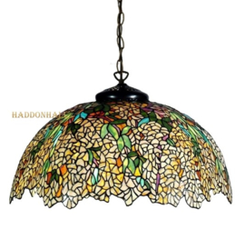 6348 Hanglamp Tiffany Ø56cm Wisteria Yellow Leaves