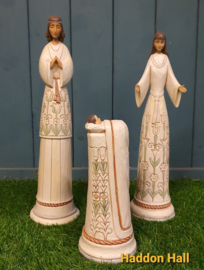 Kerststal Kerstgroep  White Woodland Nativity 10 piece Jim Shore 6004200  L.E. 750 worldwide *