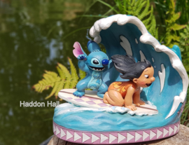 STITCH & LILO Catch the Wave  H 18cm Jim Shore 4055407 Disney Traditions  retired *