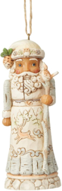 White Woodland Santa with Birds & Santa Nutcracker - Set van 2 Jim Shore Hanging Ornaments retired