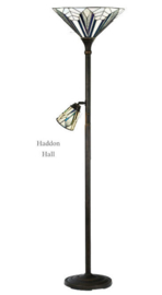 T026M * Vloerlamp H178cm met 2 Tiffany kappen Ø41cm en Ø13cm Astoria