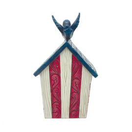 Patriotic Birdhouse H13,5cm Jim Shore 6012435 Vogelhuisje
