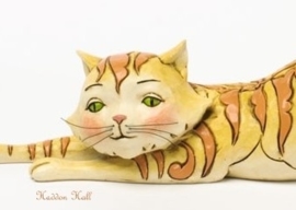 Tabitha  Stretching tabby cat B25cm Jim Shore 4037657 retired,  laatste exemplaren