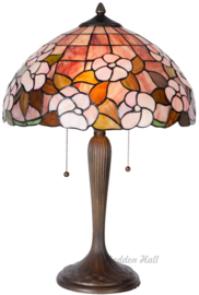 5875 Tafellamp Tiffany H57cm Ø40cm Pink Marta