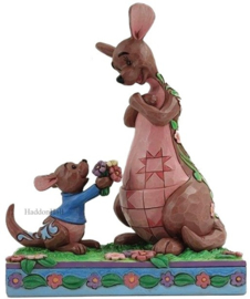Winnie The Pooh en Piglet & Kanga en Roo - Set van 2 Jim Shore beelden *