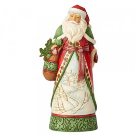 Christmas is Calling H 26cm Jim Shore 6004134 Santa, Kerstman retired , laatste exemplaren *