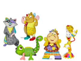 Mini figurines  - Set van 5 - Meeko - Gus - Pascal - Cogworth & Lumiere - Disney by Britto *