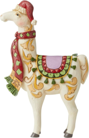 Christmas Llama Pint Sized H13cm Jim Shore 6006658